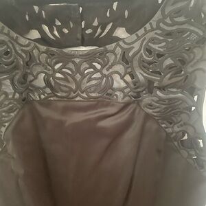 Magaschoni collection Black textured evening Dress